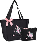 Vavabox Tote Bag, A-Z Initial Monogrammed Waterproof Tote Bag, Bridesmaid Gifts by Vavabox