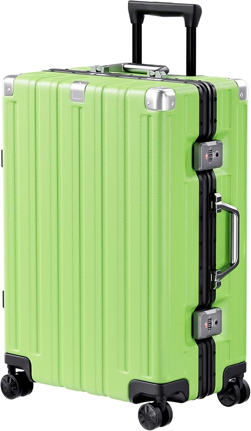 Krute Luggage 24 Inch Aluminum Frame Zipperless Suitcase by Krute
