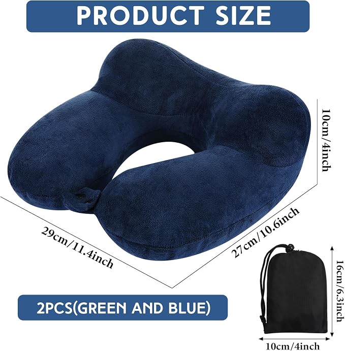 Sintuff 2 Pack Inflatable Travel Pillow - Image 2