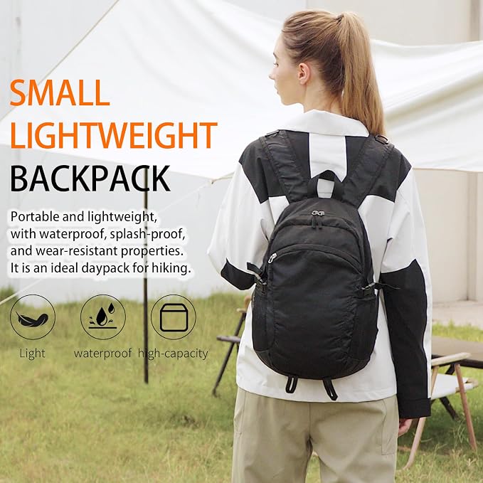 Small Hiking Daypack, 15L Water-Resistant Hiking Backpack Packable Lightweight - Image 2