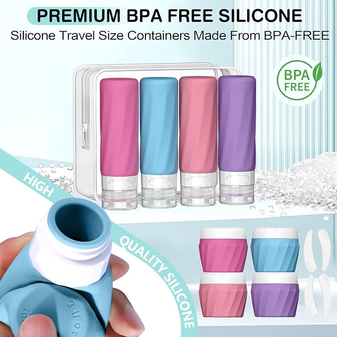 14pack Travel Bottles for Toiletries, TSA Approved Travel Size Toiletries - Image 3