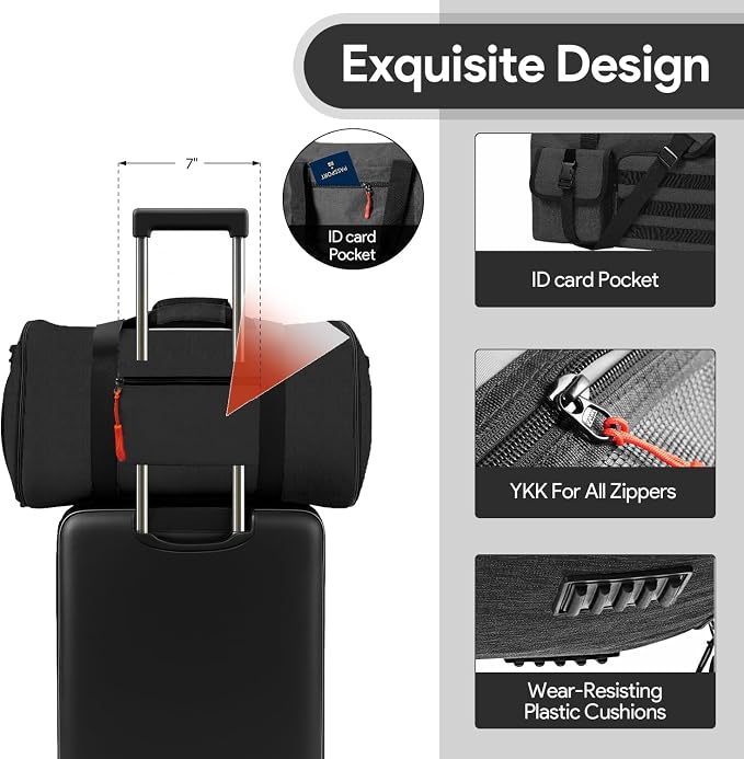 Garment Duffle Bags for Travel, HOMQUIET Convertible Garment Duffel Bag - Image 5