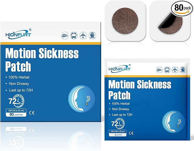 80ct Motion Sickness Patches – Sea Sickness Patches by HIONFURT