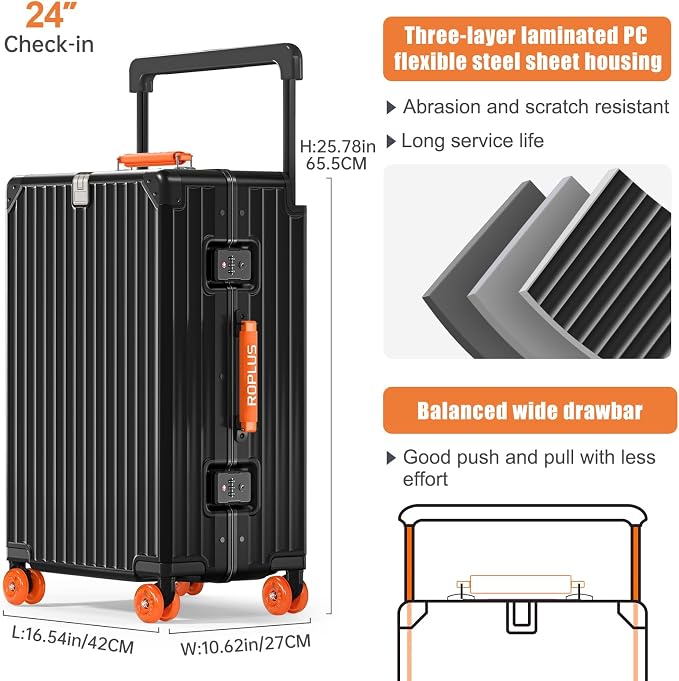 Aluminium Frame Checked-Luggage - Image 2