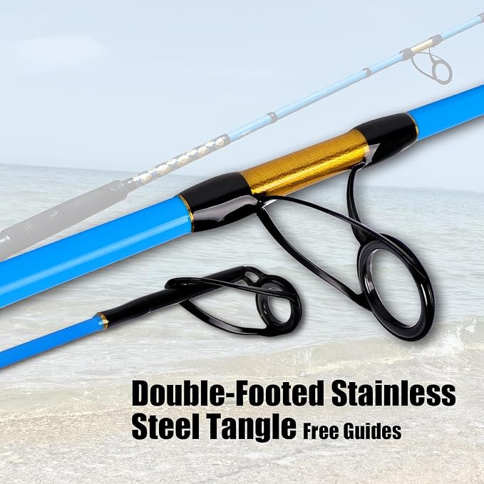 Fiblink Surf 2-Piece/3-Piece/4-Piece Fishing Rod Spinning/Casting Carbon Fiber - Image 3