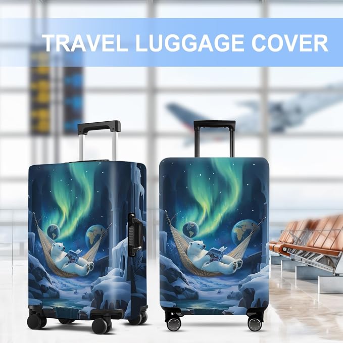 Polar bear Luggage Cover Washable Suitcase Protector Anti-Scratch, Stretchable - Image 5