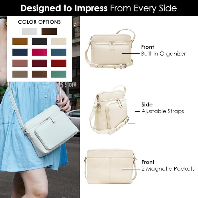 ili New York Genuine Leather Crossbody Bags - Image 3