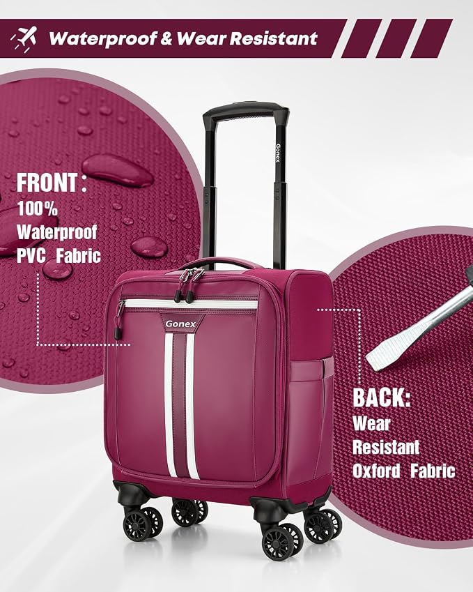 Gonex 16 inch Underseat Carry On Luggage - Image 3