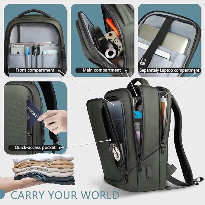 hk Laptop Backpack for Men - Image 4