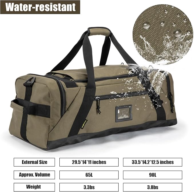 Large Duffle Bag, Gym Bags For Men Weekend Bag For Women Travel Backpack Carry - Image 3