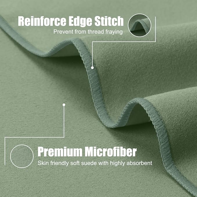Quick Dry Travel Towel, 3 Sizes 1 Pack Camping Microfiber Towel, Lightweight - Image 3