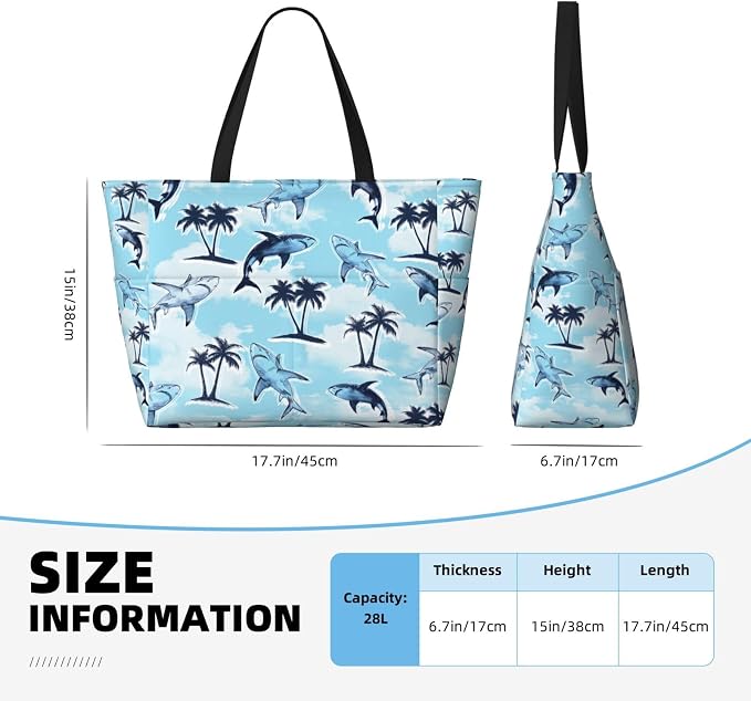 Beach Bag for Women Beach Tote Bag Waterproof Sandproof Large Bags - Image 4