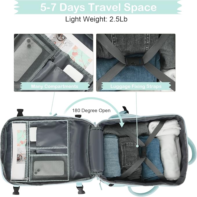 Hanples Carry on Backpack, Laptop Travel Backpack - Image 8