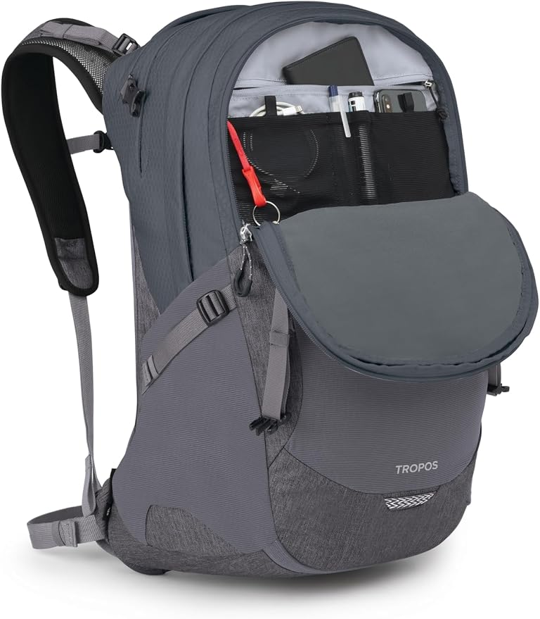 Osprey Tropos Laptop Backpack, Tungsten Soundwave/Grey Heather - Image 7