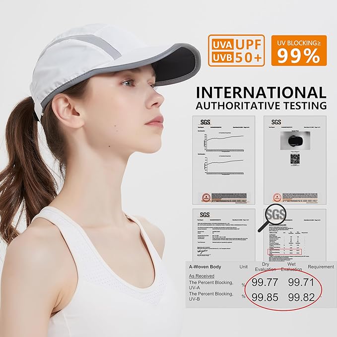 GADIEMKENSD Reflective Folding Outdoor Hat Unstructured Design UPF 50+ Sun - Image 2