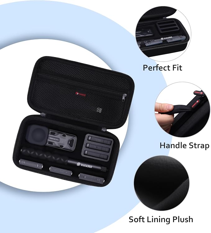 XANAD Hard Case for Insta360 X5/X4/X3/X2 Waterproof 8K 360 Action Camera - Image 4