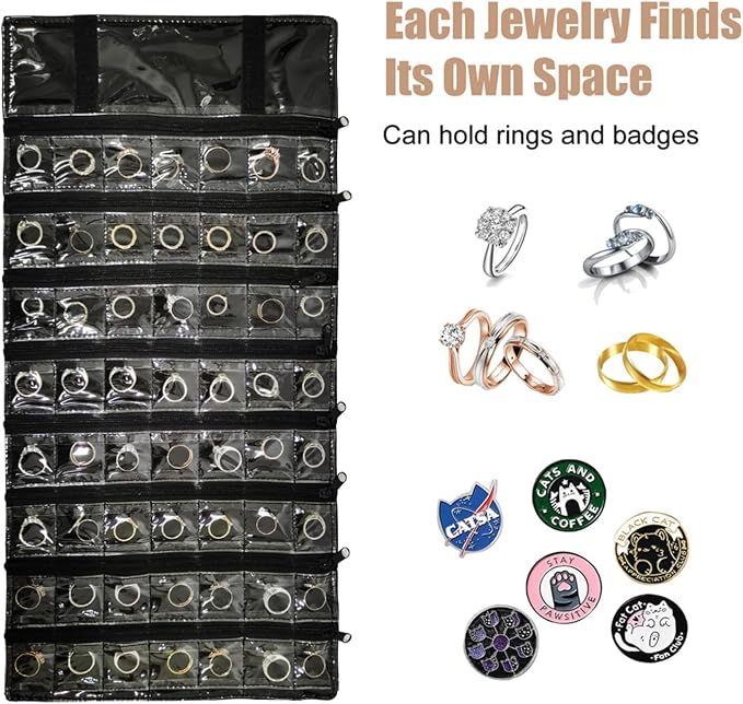 Travel Jewelry Roll Bag Portable Organizer Pouch - Image 9