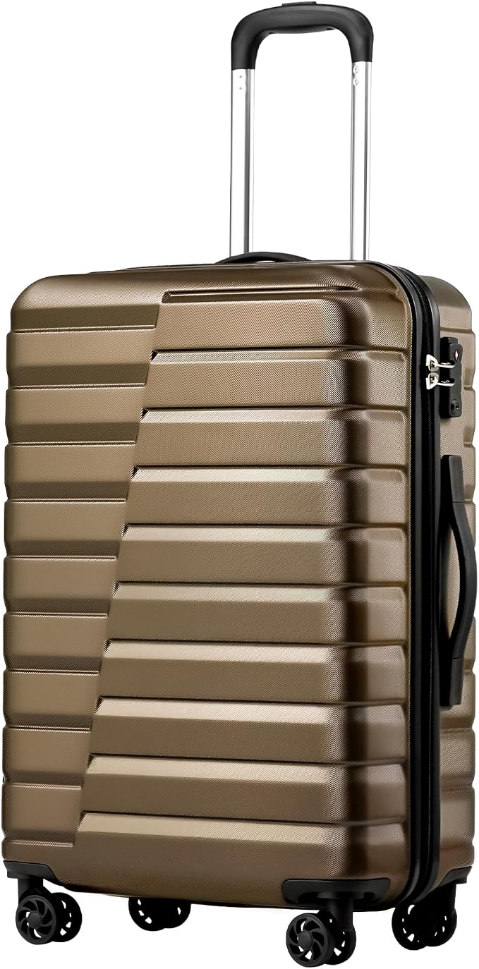 Coolife 20-Inch Small Carry on Hardside PC+ABS Spinner TSA Lock Telescopic by COOLIFE