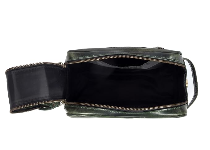 10" Premium Leather Toiletry Travel Pouch - Image 5