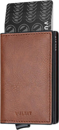 VULKIT Card Holder Pop Up Slim Wallet Leather RFID Blocking Card Case Up to 8 by VULKIT