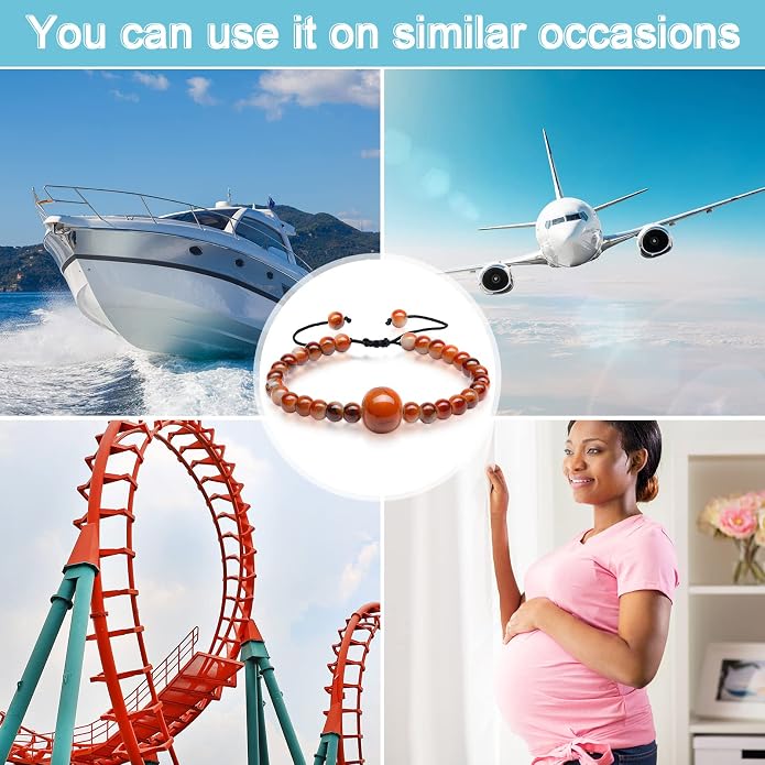 Sureio 6 Pcs Motion Sickness Bands Bracelet Anti Nausea Adjustable Wristband - Image 3