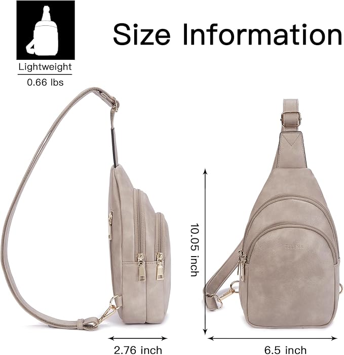 Telena Small Sling Bag for Women Leather Crossbody Fanny Packs Chest Bag for - Image 6