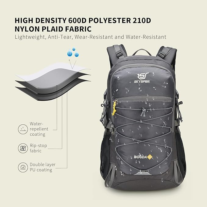 SKYSPER Hiking Backpack for Men Women, 35L Travel Backpack Waterproof Camping - Image 2