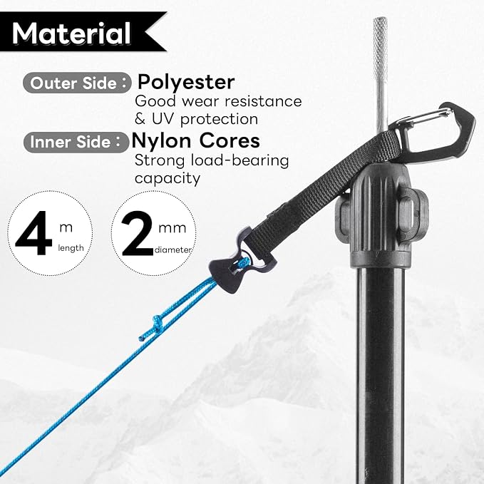 4 Pack Guy Lines-Ultralight Tent Cords - Image 6