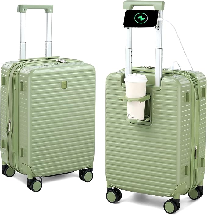 Hard Shell 20 Inch Carry on Luggage Expandable Travel Luggage, TSA Approved by HanTrip