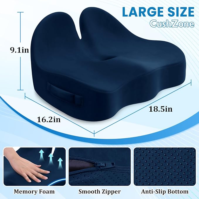 Seat Cushion, Memory Foam Office Chair Seat Cushion - Image 2