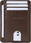 KARAKORAM Vertical Handcrafted Premium Leather Front Pocket Credit Card Holder by KARAKORAM