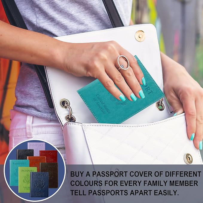 TIGARI Passport Holder for Travel Women Men, PU Leather Passport Wallet Cover - Image 6