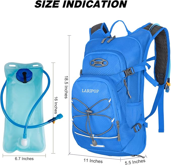 LARIPOP Hydration Backpack, 18L Hiking Backpack - Image 2
