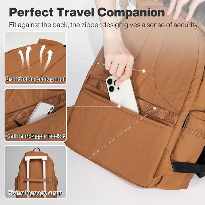 mixi Outdoor Lightweight Backpack Casual Carry On Laptop Backpack Travel Bookbag - Image 7
