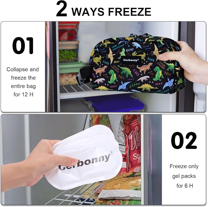 Cerbonny Freezable Cooler Bag for Work/School Travel - Image 3