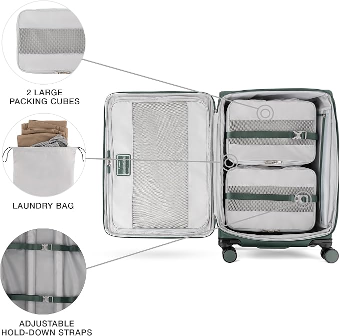 Travelpro VersaPack+ Lightweight Softside Expandable Checked Luggage, 8 Spinner - Image 5