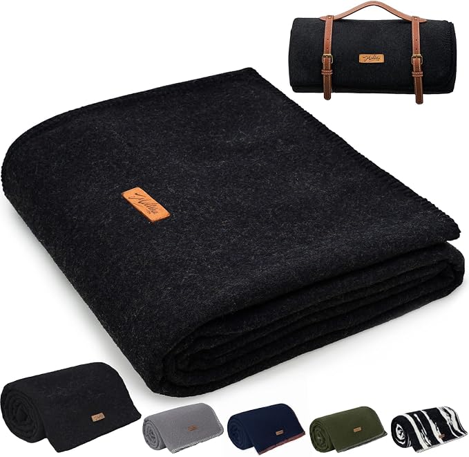 100% Wool Blanket, Military Wool Blanket, Sporting Events, Survival Kits by EmbraceCozyWarmthandUltimateComfort