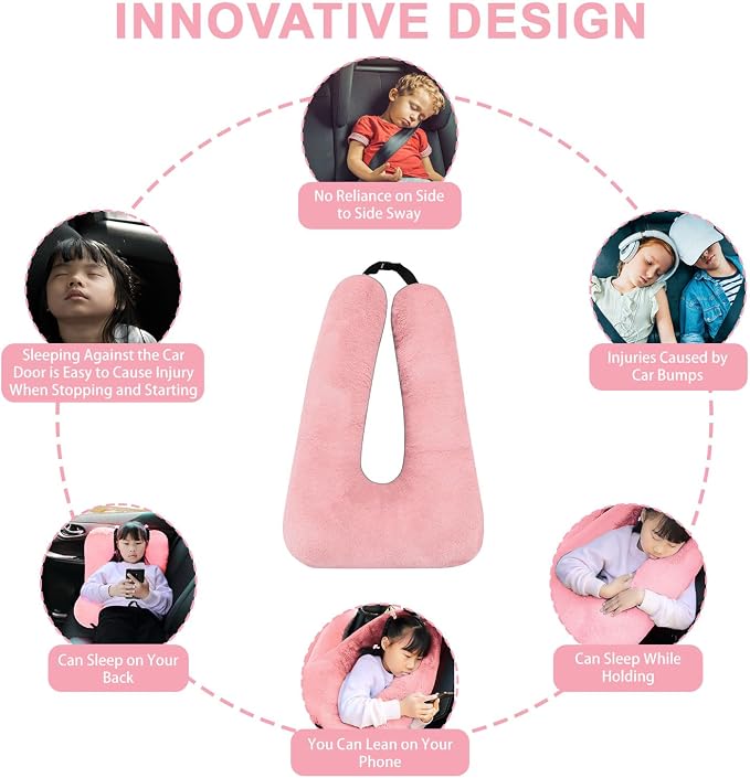 Travel Pillow, Travel Pillow for Kids, Sleeper Hold Pillow Travel, Removable - Image 6