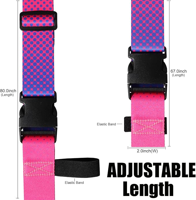 Luggage Straps for Suitcases TSA Approved-2 Pack Bright Personalized Luggage - Image 3