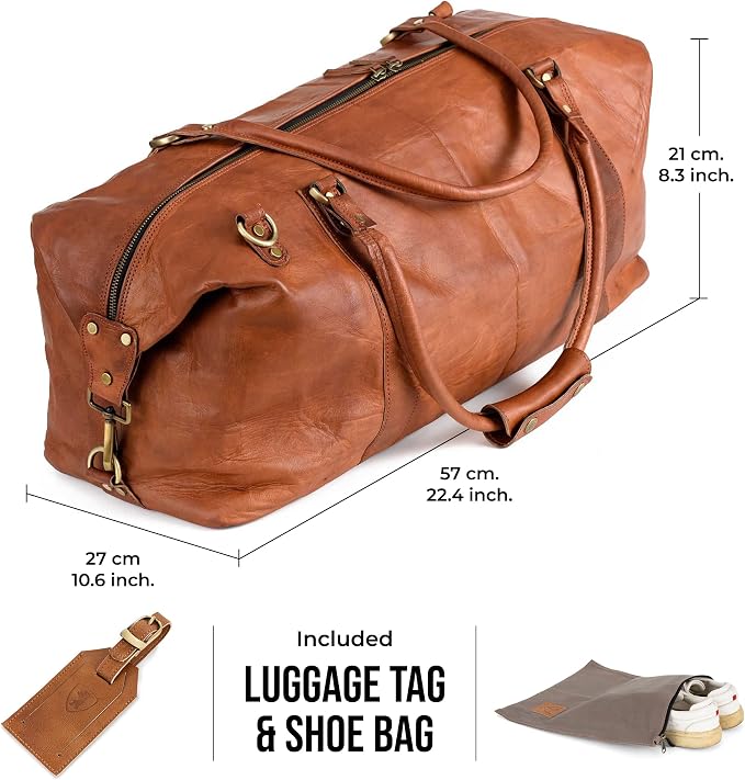 Berliner Bags Vintage Leather Duffle Bag München - Image 8