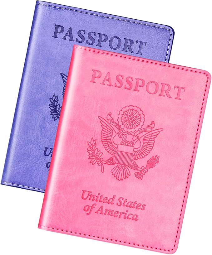 Herain Passport Holder for Travel Cruise Essentials 2 Pcs, Passport Cover by WelcometoHerain