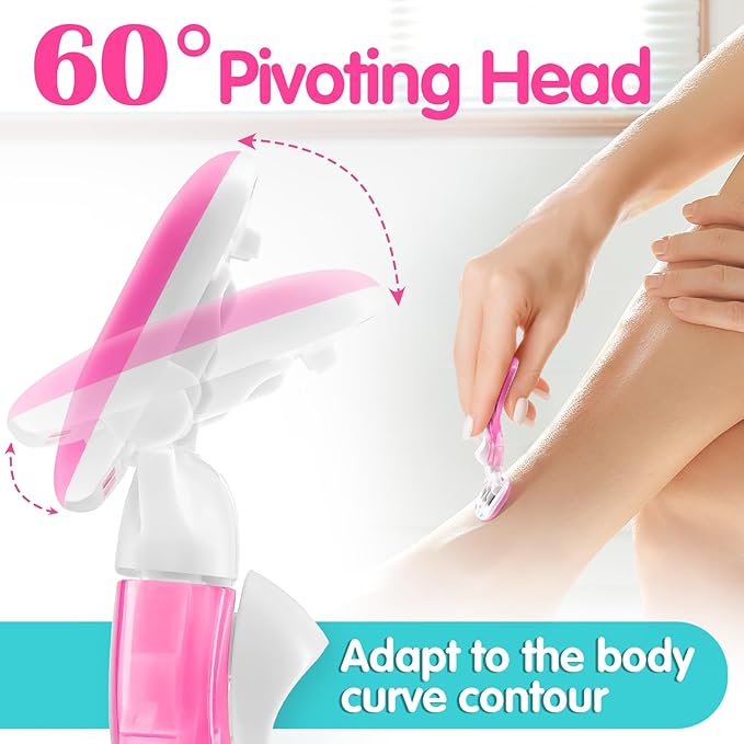 DreamGenius Travel Razors for Women Include 1 Handle and 5 Cartridges, Extra - Image 3