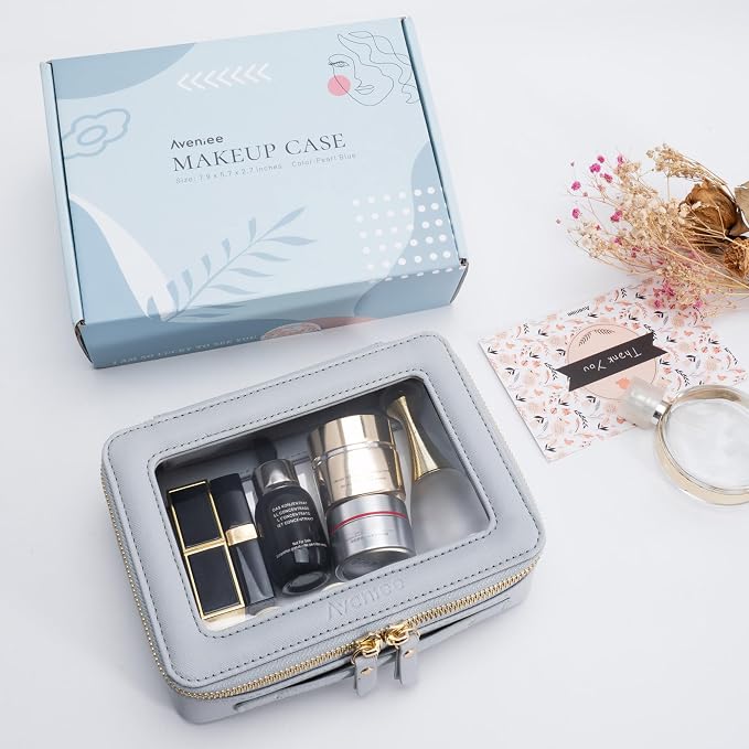 Aveniee Clear Makeup Bag Organizer Set, Portable Travel Toiletry Cosmetic Bag - Image 4
