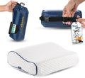 Travel & Camping Comfortable Memory Foam Pillow – Easy to Carry Portable Bag – by Alkamto