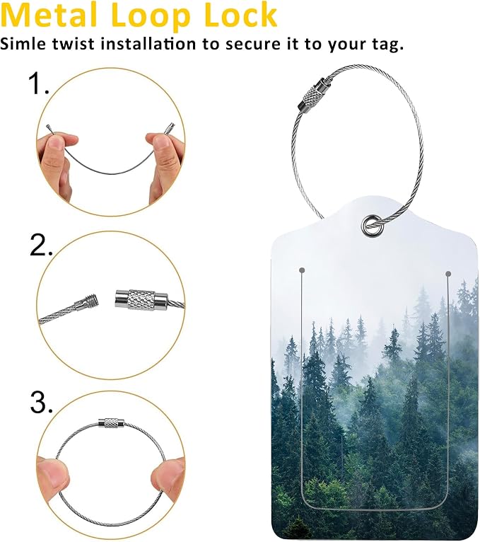 2 Pack Misty Forest Luggage Tag - Image 3