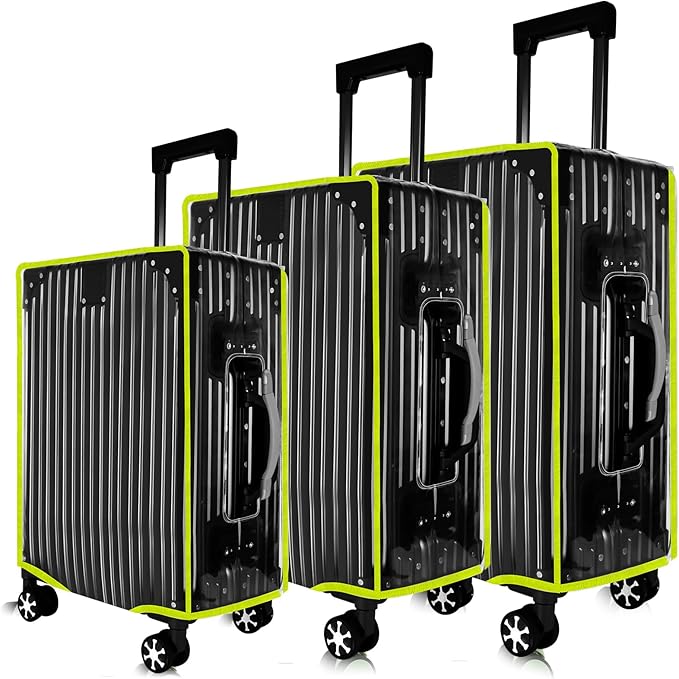 3 Pcs Thicken Clear Luggage Cover Protector by KSSZZCO