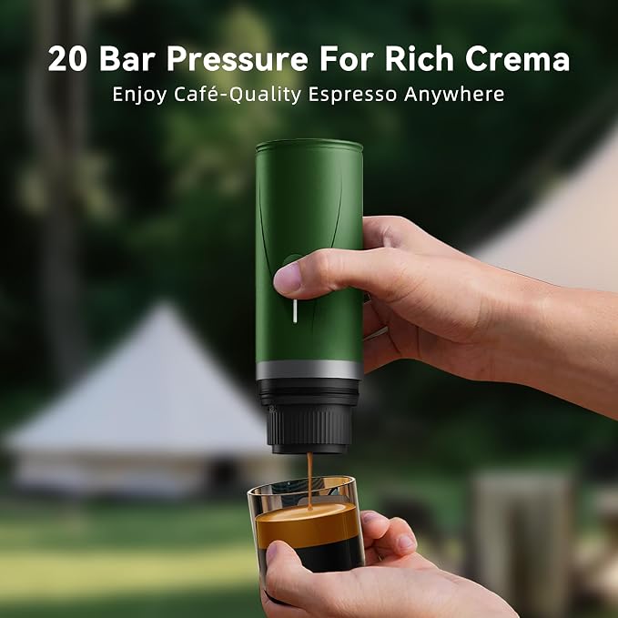 Portable Espresso Maker, Self-Heating Electric Mini Coffee Machine, 20 Bar - Image 5