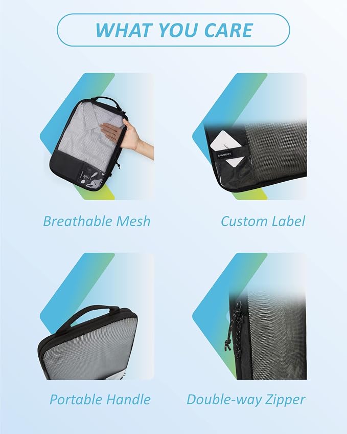 BAGSMART 6 Set Compression Packing Cubes - Image 6