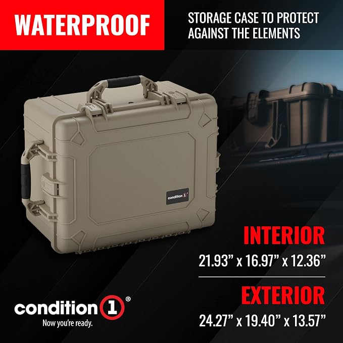 Condition 1 25" Large Heavy-Duty Protective Waterproof Hard, Case Model 024 - Image 2
