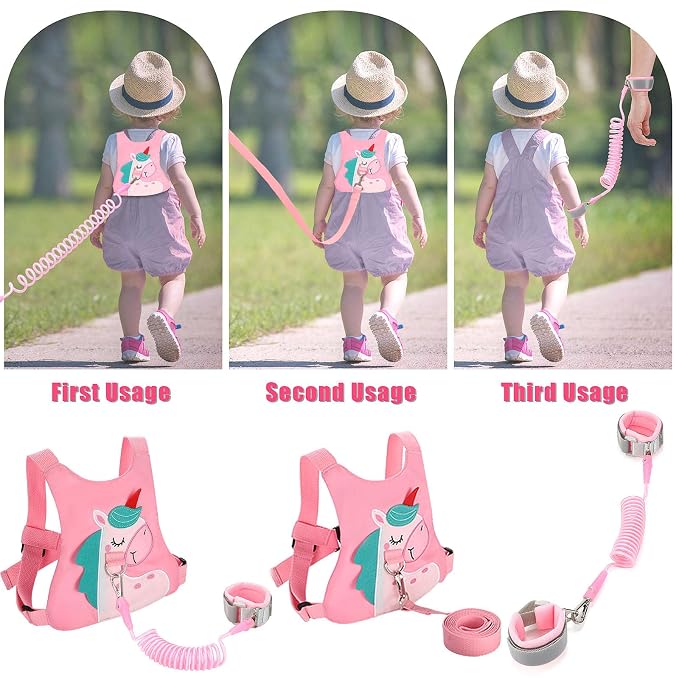 Toddler Leash-Baby Walking Safty Harness and Child Anti Lost Wrist Link - Image 5